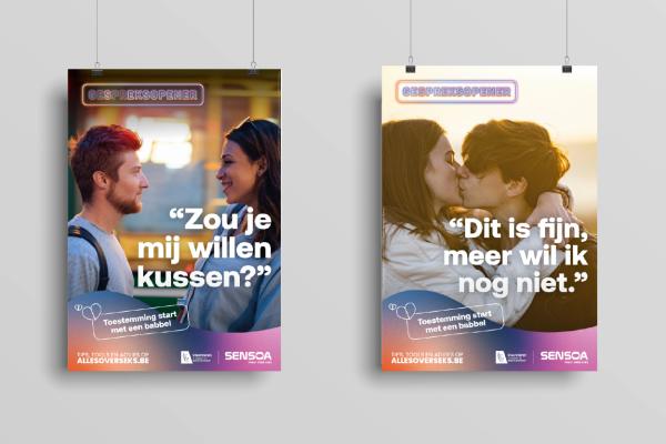 Campagnebeeld van de campagne over toestemming van Sensoa