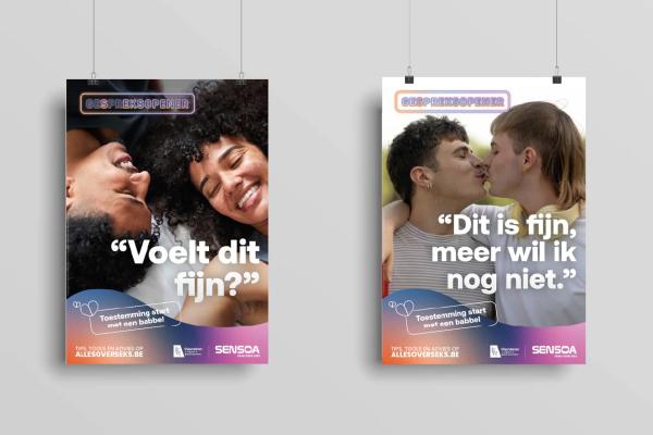 Campagnebeeld van de campagne over toestemming van Sensoa