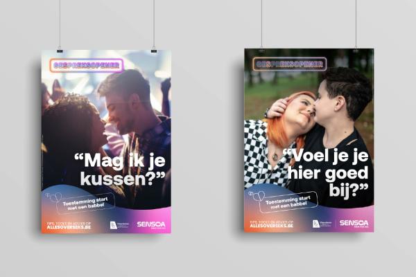 Campagnebeeld van de campagne over toestemming van Sensoa