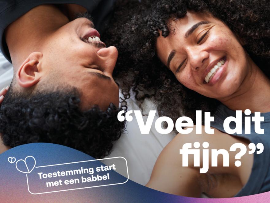 Toestemming start met een babbel campagnebeeld.