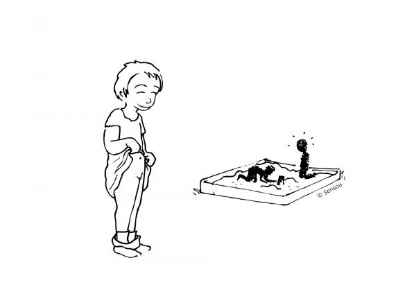 Meisje van 5 laat spleetje zien op speelplaats Meisje van 5 laat spleetje zien op speelplaats