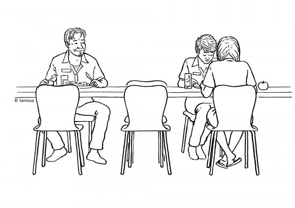 Een man kan zijn handen niet thuishouden