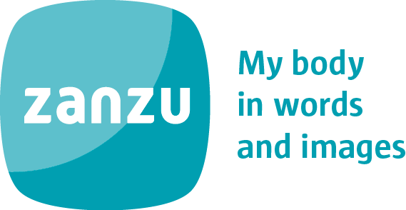 logo zanzu.be met baseline in het Engels - kleur